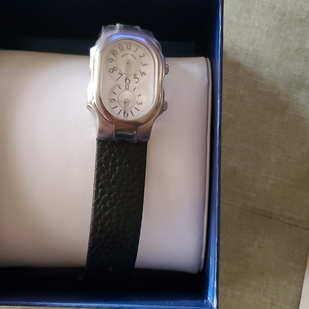Philip stein limited edition dual pebble leather
